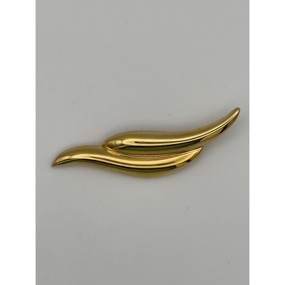 Vintage Napier Brooch Gold Tone 3" Signed - Picture 1 of 9